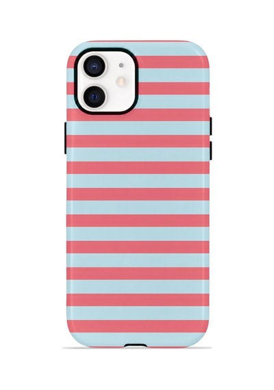 Apple iPhone Uyumlu 11 Vorian Çift Katmanlı Magsafe Kılıf Candy Horizon Stripe