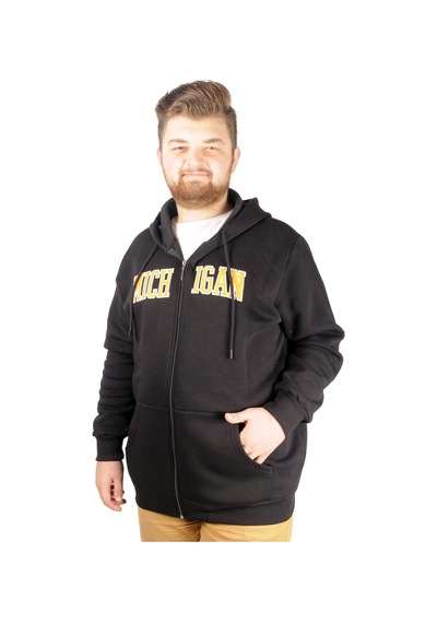 Mode Xl Erkek Sweat Kapşonlu Michigan 21519 Siyah 001