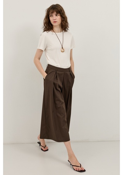 Antioch Pileli Culotte Pantolon Kahve