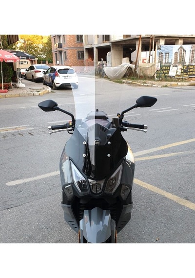 Motocam Sym Joyride 300 Ön Cam 2023-2026 Model 75cm Şeffaf Renkli 4mm Uzun