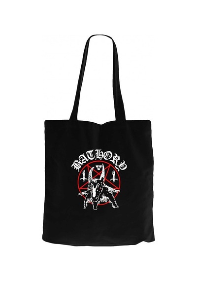 Bathory Graphic Siyah Kanvas Bez Çanta Siyah