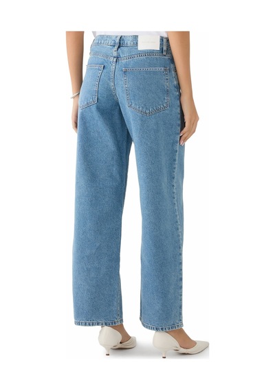 Outland Denim Denim Avril Mid Slouchy Wide Leg Kadın Kot Pantolon Mavi