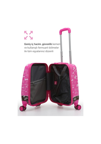 Gedox Kids Barbie Lisanslı Pembe Kız Çocuk Valizi Şık Ve Eğlenceli Tasarım Hafif Ve Dayanıklı Pembe