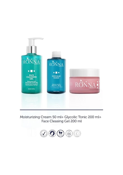 Ronna Beauty Cilt Bakım Temizleme Onarıcı Ve Nemlendirici Bakım Seti
