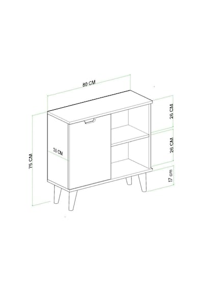 Elegant 2 Kapaklı Dekoratif Konsol Beyaz