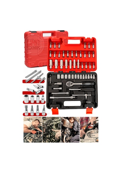 137 Pcs Usta Seri Kömürsüz Turbo Metal Mandren 2x Akülü Darbeli Matkap Vidalama Cırcırlı Lokma Takım