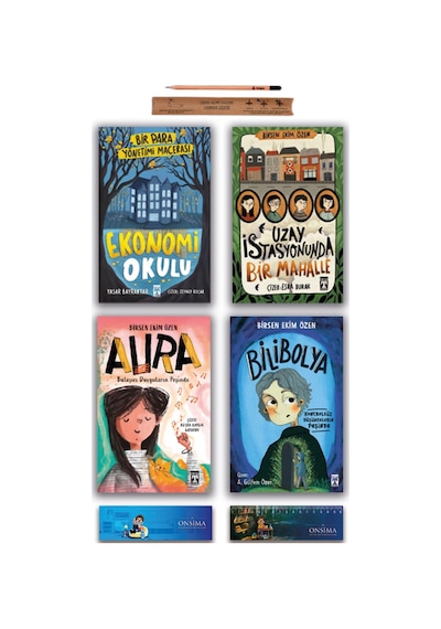 İlk Genç Timaş Uzay İstasyonunda Bir Mahalle - Aura - Bilibolya - Ekonomi Okulu Set 4 Kitap