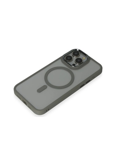 Apple Uyumlu iPhone 15 Pro Max Kılıf Room Magneticsafe Silikon - Gri 0.2M-Çok Renkli