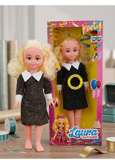 Laura Bebek 40cm Sesli İnteraktif Türkçe Konuşan Eklemleri Hareket Eden Şık Elbiseli Oyuncak Bebek 1