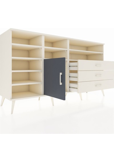 Hyperion Konsol 8 Raflı 3 Çekmeceli Tek Kapaklı 176x44x99 Aytaşı Aytaşı-antrasit/aytaşı Hyperion Konsol 8 Raflı 3 Çekmeceli Tek Kapaklı 176x44x99 Aytaşı Aytaşı-antrasit/aytaşı