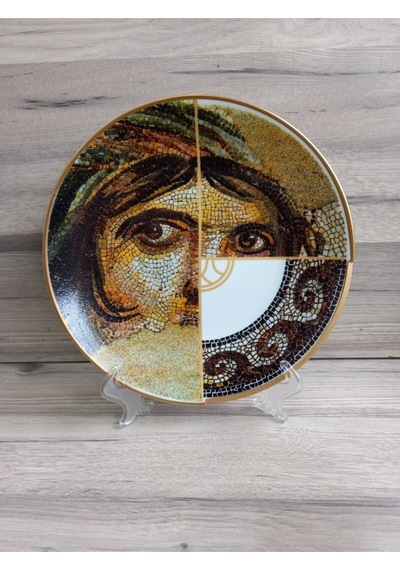 Konyax Servis Tabağı Set 6 Kişilik Zeugma Çok Renkli