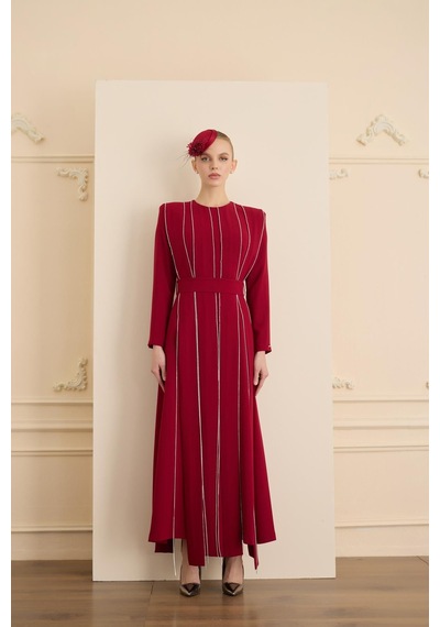 Senna Tease Dress Bordo Bordo