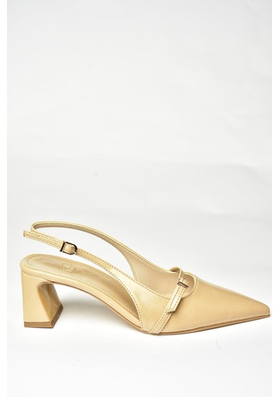 Fox Shoes U654078709 Ten Kalın Topuklu Kadın Ayakkabı Ten
