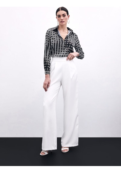 Sateen Kare Desenli Gömlek - Siyah-135967 Siyah