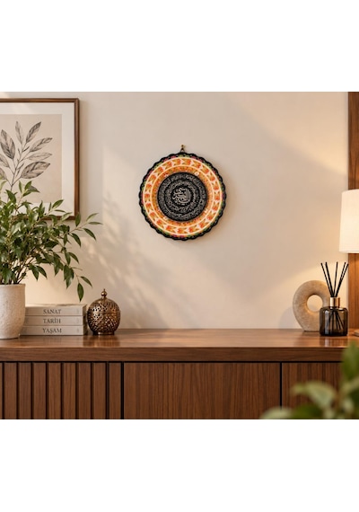 Ayetel Kürsi Çini Tabak 30 Cm Standlı Dekoratif Duvar Süsü Ve Masa Üstü Dekoru 86752252