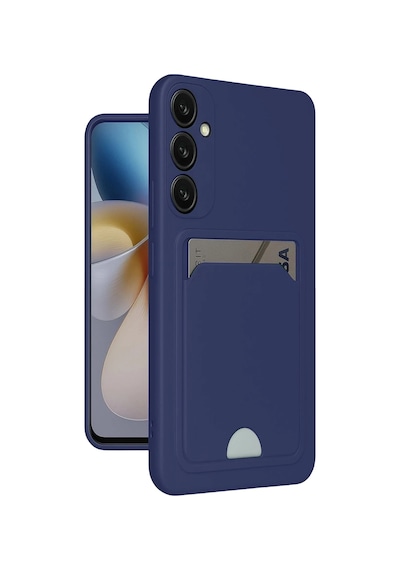 Mey İthalat Samsung Galaxy Uyumlu   A55 5g Kılıf Kelvin Kartvizitli Silikon - Lacivert