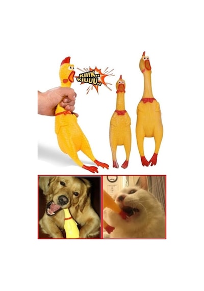 Sesli Horoz Eğlenceli Köpek Ve Kediler İçin Sesli Öten Horoz Oyuncak 15 Cm
