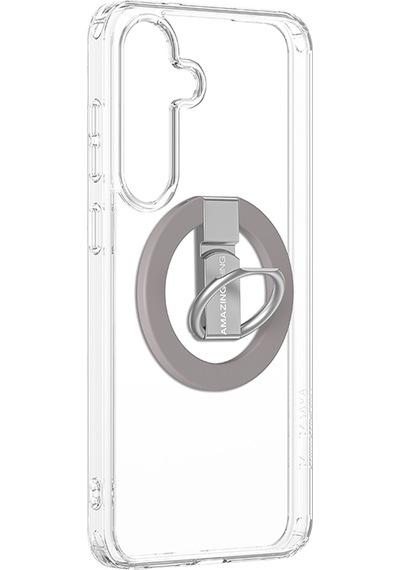 Galaxy S25 Kılıf M-safe Uyumlu Standlı Amazingthing Minimal Grip Serisi Kapak Gri