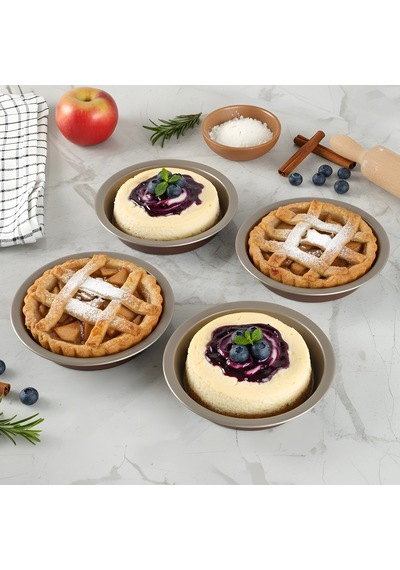 Guardini Mini Tart Kalıbı 4'lü Bronz Kahve Renkli