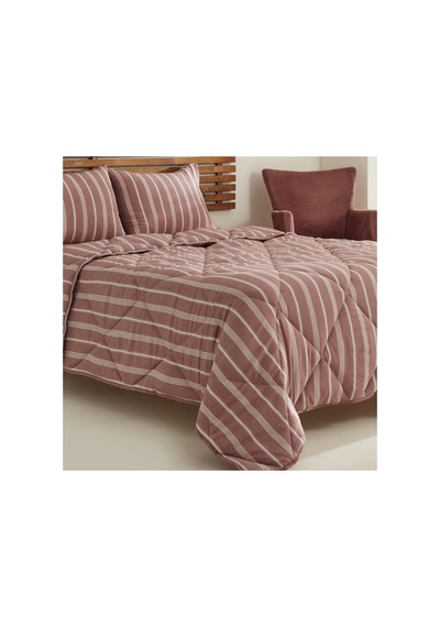 Sarah Anderson Barlet Tek Kişilik Comfort Set/Uyku Seti Çizgili Bordo