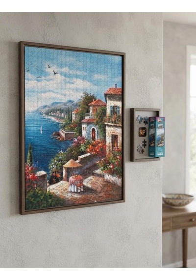 Yamaç Evleri Ve Sahil Köyü İkili Set - 1000 + 500 Parça İkili Puzzle Seti