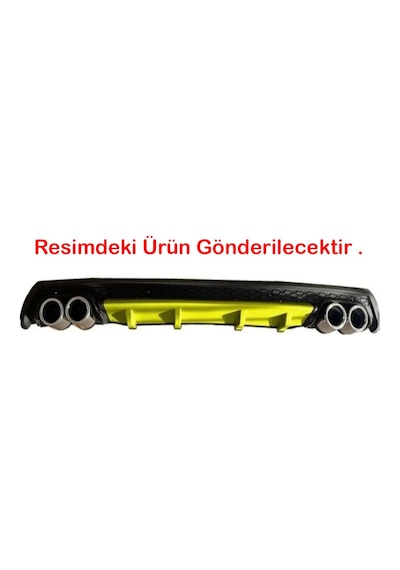 Citroen C4 Sarı Difüzör Çiftli Yuvarlak Egzoz Görünümlü D Tip Difizör