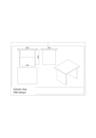 Robinhome  Robin Home Verona Abc Ofis Büro Masa Takımı Meşe-Siyah