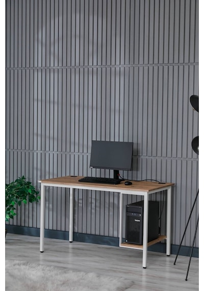 Sehpol Bilgisayar Masası Sağ Sol Yönlü Pc Kasa Raflı 125x65x75 Cm Beyaz Atlantik Çam Atlantik Çam - Beyaz Sehpol Bilgisayar Masası Sağ Sol Yönlü Pc Kasa Raflı 125x65x75 Cm Beyaz Atlantik Çam Atlantik Çam - Beyaz