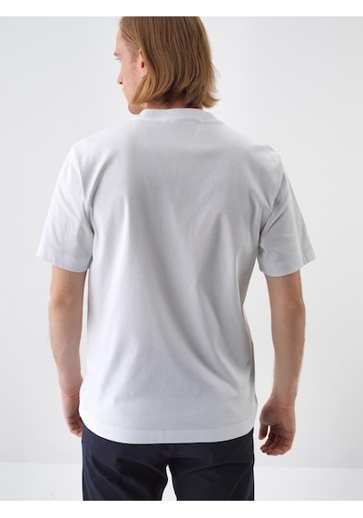 Xint Beyaz Pamuk Dokulu Regular Fit Tişört 502208