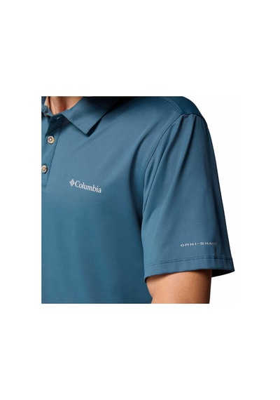 Columbia Tech Trail Utility Erkek Kısa Kollu Polo Tişört-9321 Mavi