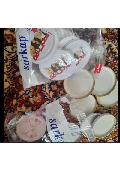 Sarkap 4 Paket 10'lu Hijyenik Poşetli Kavanoz Kapağı Seti 4 Desen 82 Mm Karışık Gönderim Diğer