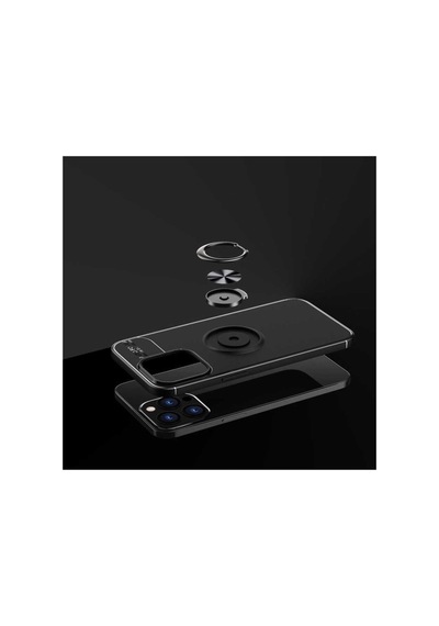 Uyumlu Iphone 14 Pro Max Kılıf Renkli Yüzklü Standlı Korumalı Kapak Çok Renkli