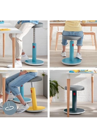Leitz Ergo Active Hareketli Tabure 2si 1 Arada - Gri - Kod:65180089 Gri