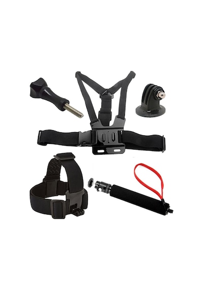 Gopro Hero 7 Aksiyon Kamera Uyumlu Göğüs Kemeri 5li Aksesuar Seti Çok Renkli