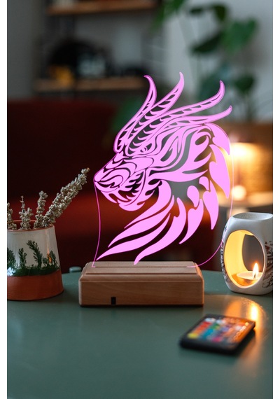 Özel Tasarım Fantastik Ejderha 3D Led Lamba
