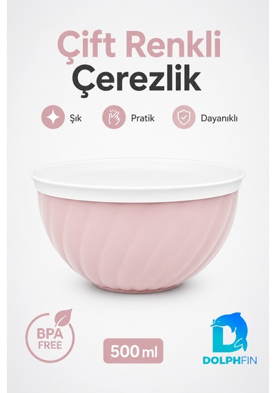 Çift Renkli Çerezlik 500 Ml Bpa Free Sunum Kasesi çok renkli