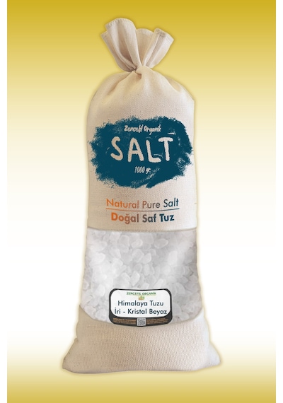 Himalaya Tuzu İri Taneli Beyaz Renk 4 Adet 1'lik Bez Torbalarda Himalaya Tuz 4 Kg.