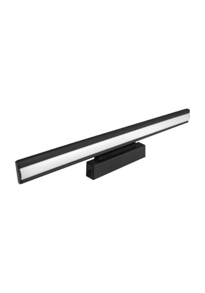 10 Watt 43 Cm Jasmin Flüt Aplik, Beyaz Işık Ledli Metal Led Aplik, Yatak Başı, Ayna, Tablo Apliği Siyah