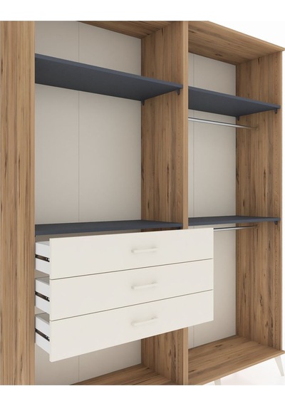 Hyperion Gardrop 4 Raflı 3 Çekmeceli 2 Askılı 176x44x221 Çam-antrasit/aytaşı Antrasit/aytaşı Hyperion Gardrop 4 Raflı 3 Çekmeceli 2 Askılı 176x44x221 Çam-antrasit/aytaşı Antrasit/aytaşı