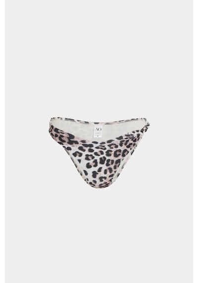 Açelyaokcu Premium Burgu Kenarlı Detaylı Frıgg Fit Kadın Bikini Altı Leopar