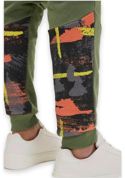 Bad Bear 24.02.14.004 Flame Sweatpants Haki Erkek Eşofman Altı Siyah