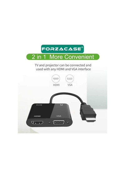4in1 Hdmı To Vga Adaptör Type C Aux Çevirivi Adaptör - Fc504