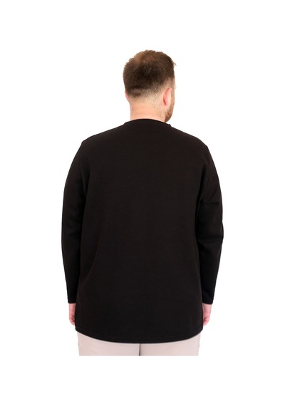 Mode Xl Büyük Beden Erkek Bisiklet Taka Sweatshirt İnterlok Pike U22464 Siyah Siyah Mode Xl Büyük Beden Erkek Bisiklet Taka Sweatshirt İnterlok Pike U22464 Siyah Siyah