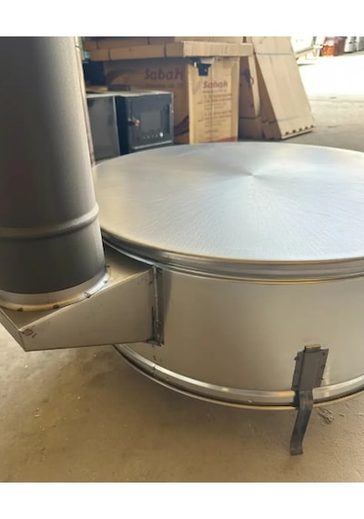 65 Cm Ekmek-yufka-katmer-gözleme-bazlama Tandırı Kalın-çıkarılabilir- Üst Sac Çift Kat Ekmeği Yakmaz Galvaniz