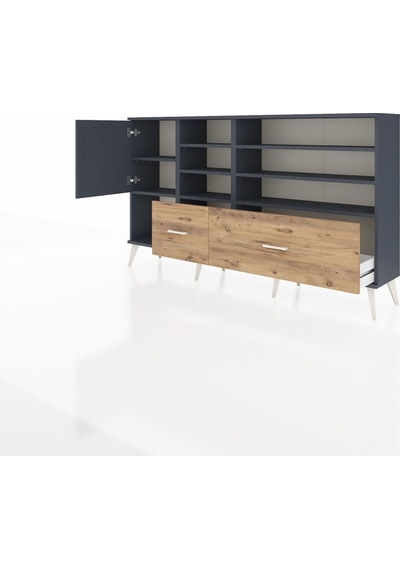 Arges Konsol 8 Raflı 2 Çekmeceli Tek Kapaklı 176x30x99 Antrasit-antrasit/çam Antrasıt/atlas Çam - Antrasıt Arges Konsol 8 Raflı 2 Çekmeceli Tek Kapaklı 176x30x99 Antrasit-antrasit/çam Antrasıt/atlas Çam - Antrasıt