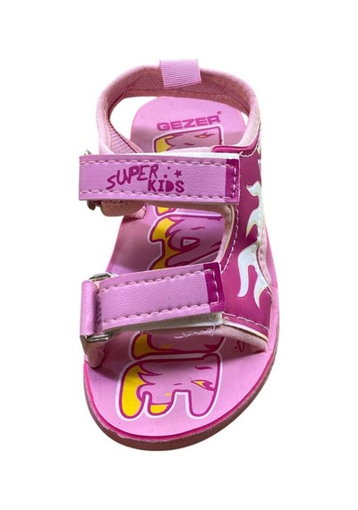 Gezer Çocuk Düz Taban Sandalet Pembe Fuşya Sarı - 905365090 Pembe Fuşya Sarı