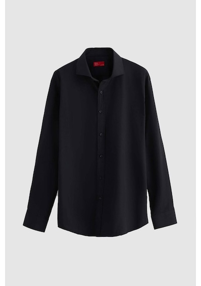 D's Damat Slim Fit Italyan Yaka Erkek Gömlek - Siyah D's Damat Slim Fit Italyan Yaka Erkek Gömlek - Siyah