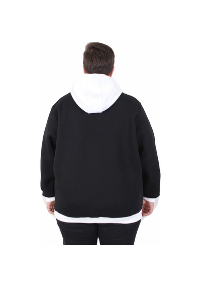 Moc Grande Mocgrande Büyük Beden Kapüşonlu 3ip Sweat Beauty 25714 Sıyah Siyah