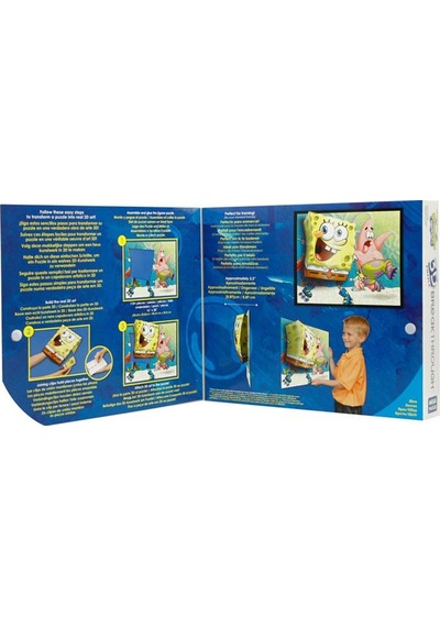 Mega Puzzle 110 Parça 3 Boyutlu Puzzle Breakthrough Sponge Bob 2