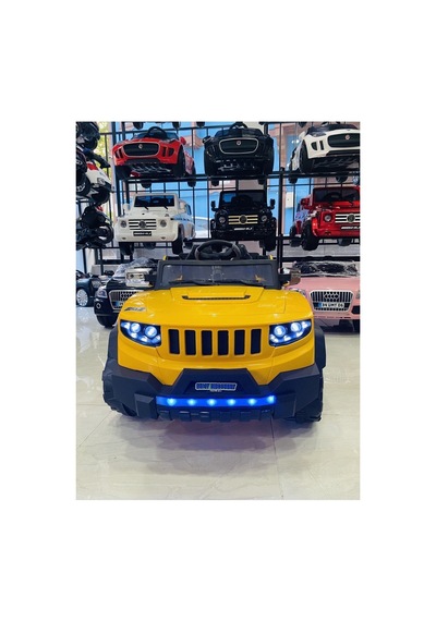 Büyük Jeep Akülü Araba 0-8 Yaş Sarı Sarı